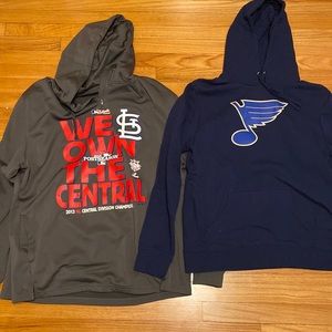 STL Cardinals and Blues Sweatshirts